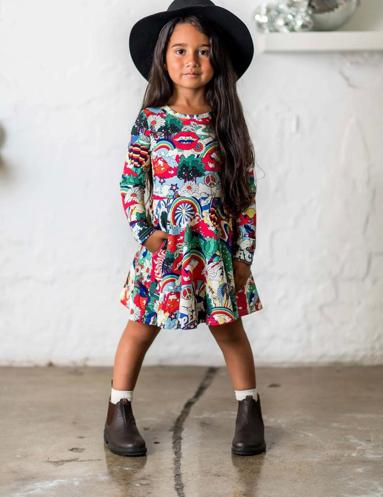 Rock Your Kid - All you need is love waisted dress Prairie Fox 