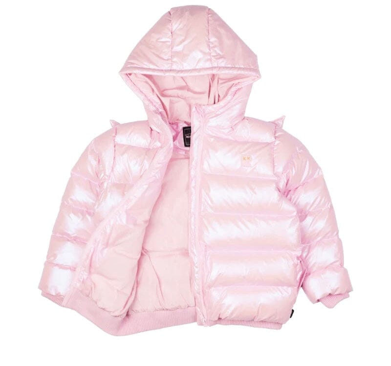 Rock Your Kid - PINK METALLIC FAIRY WINGS HOODED PADDED JACKET WITH LINING Prairie Fox 