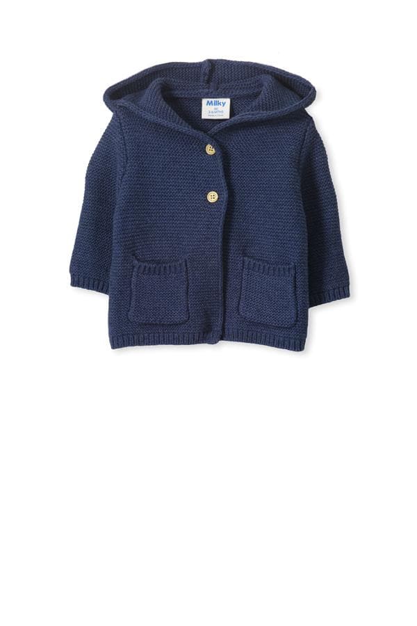 Baby Knit Jacket - Blue Marle (Milky Baby) Jackets Milky 
