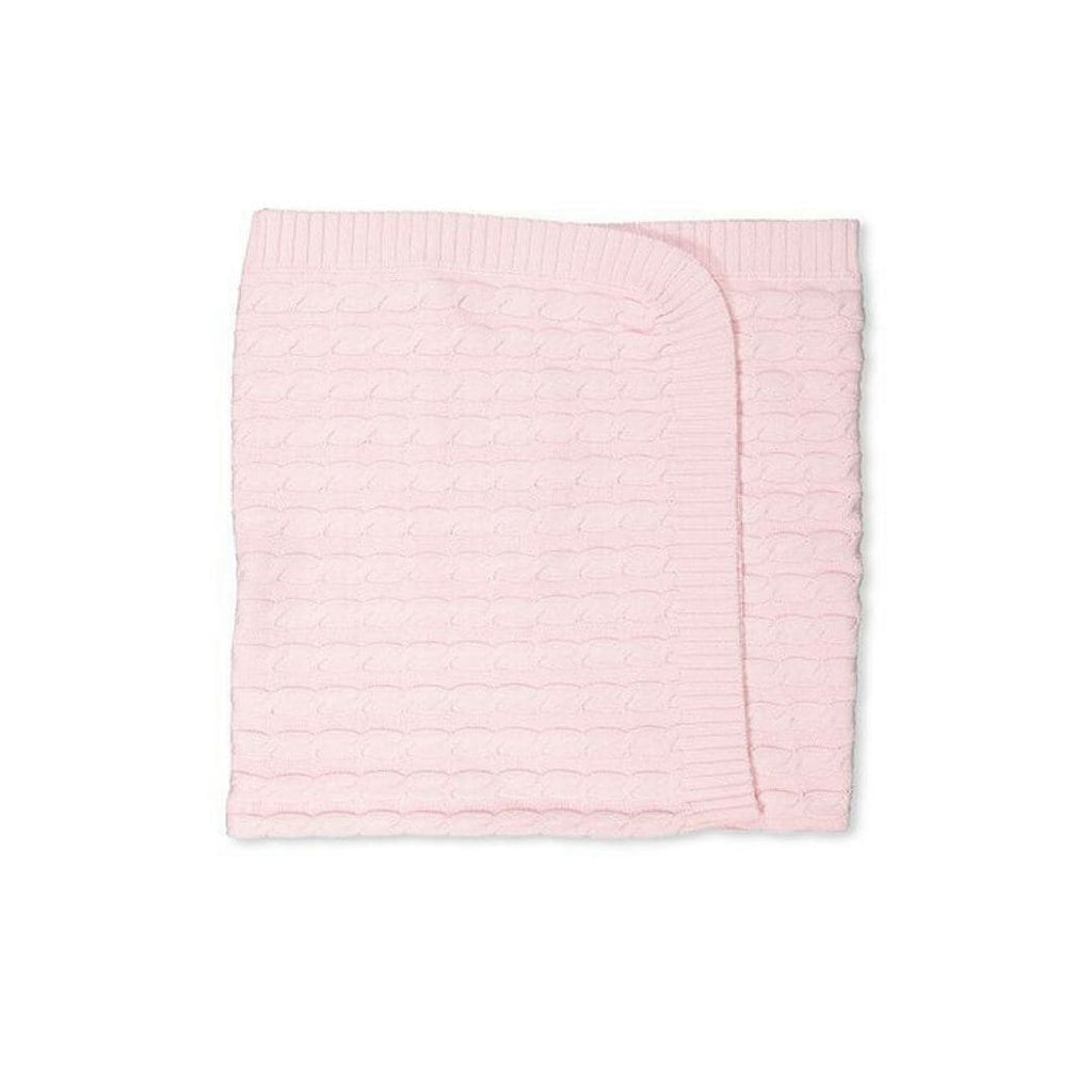Cable Knit Wrap - Pastel Pink