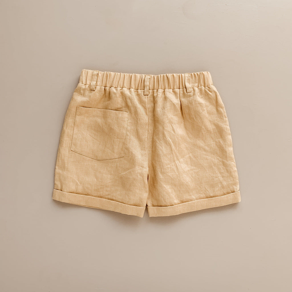 Two Darling Golden Linen Chino Shorts