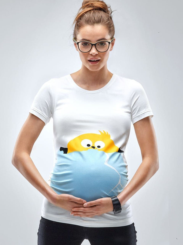 Peek A Boo Chicken Maternity T-Shirt