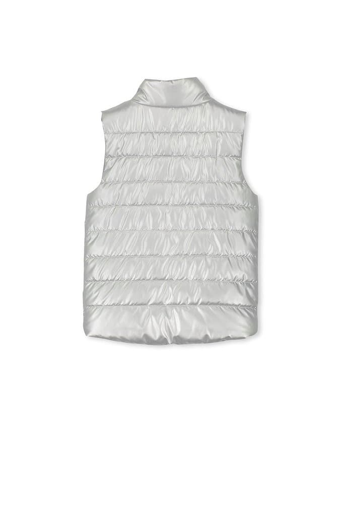 Silver Puffer Vest (Milky Baby)