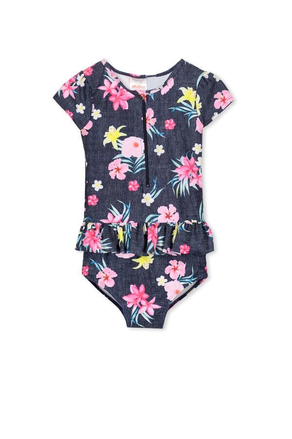 Tropical Frill Swimsuit (Milky Kids) Swimsuits Milky 
